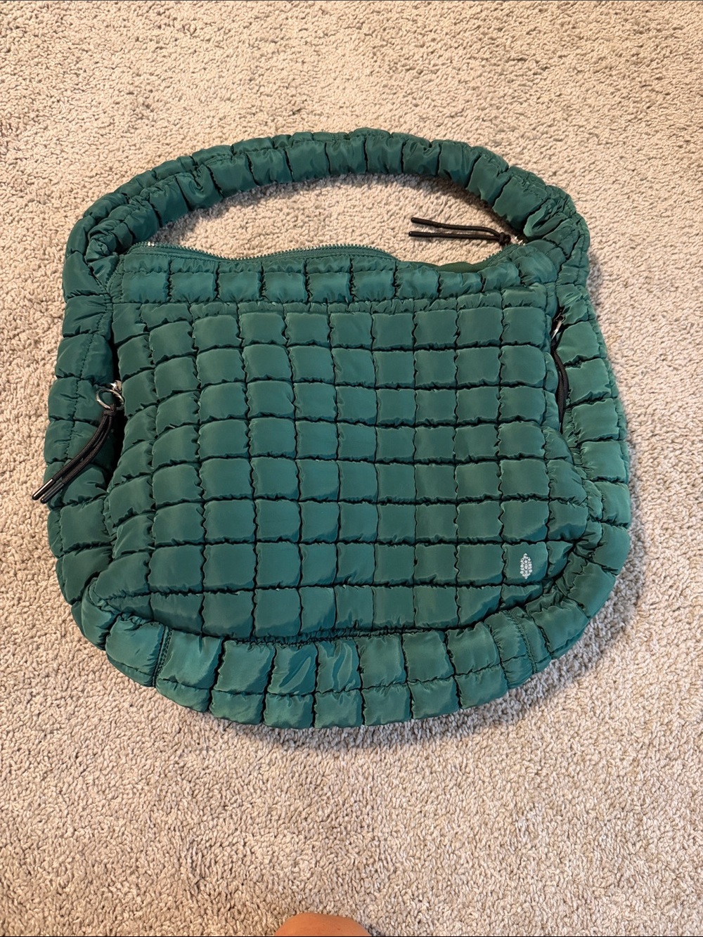 Free People Green Quilted Shoulder Bag